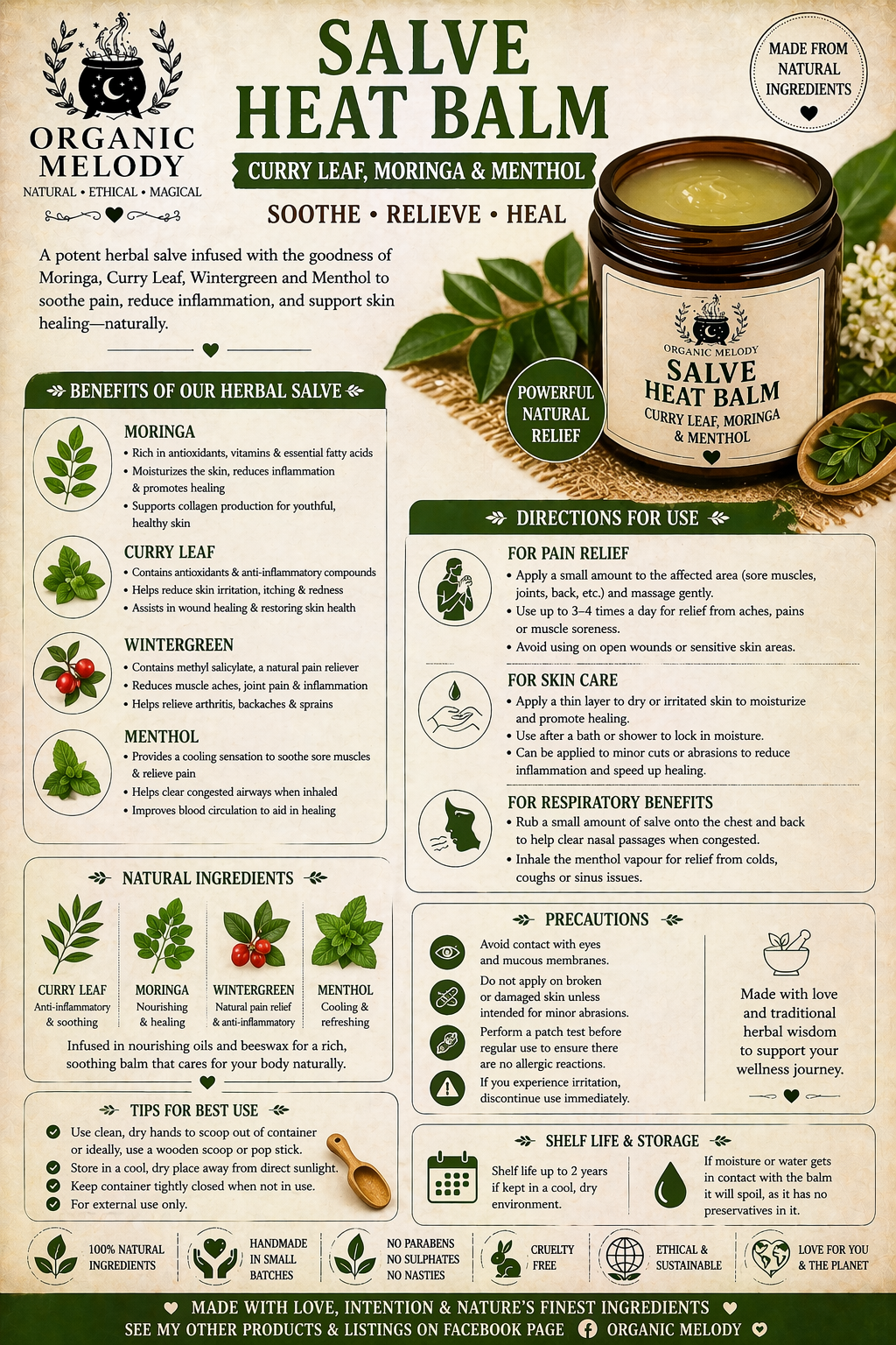 Salve Balm: Moringa, Menthol & Curry Leaf