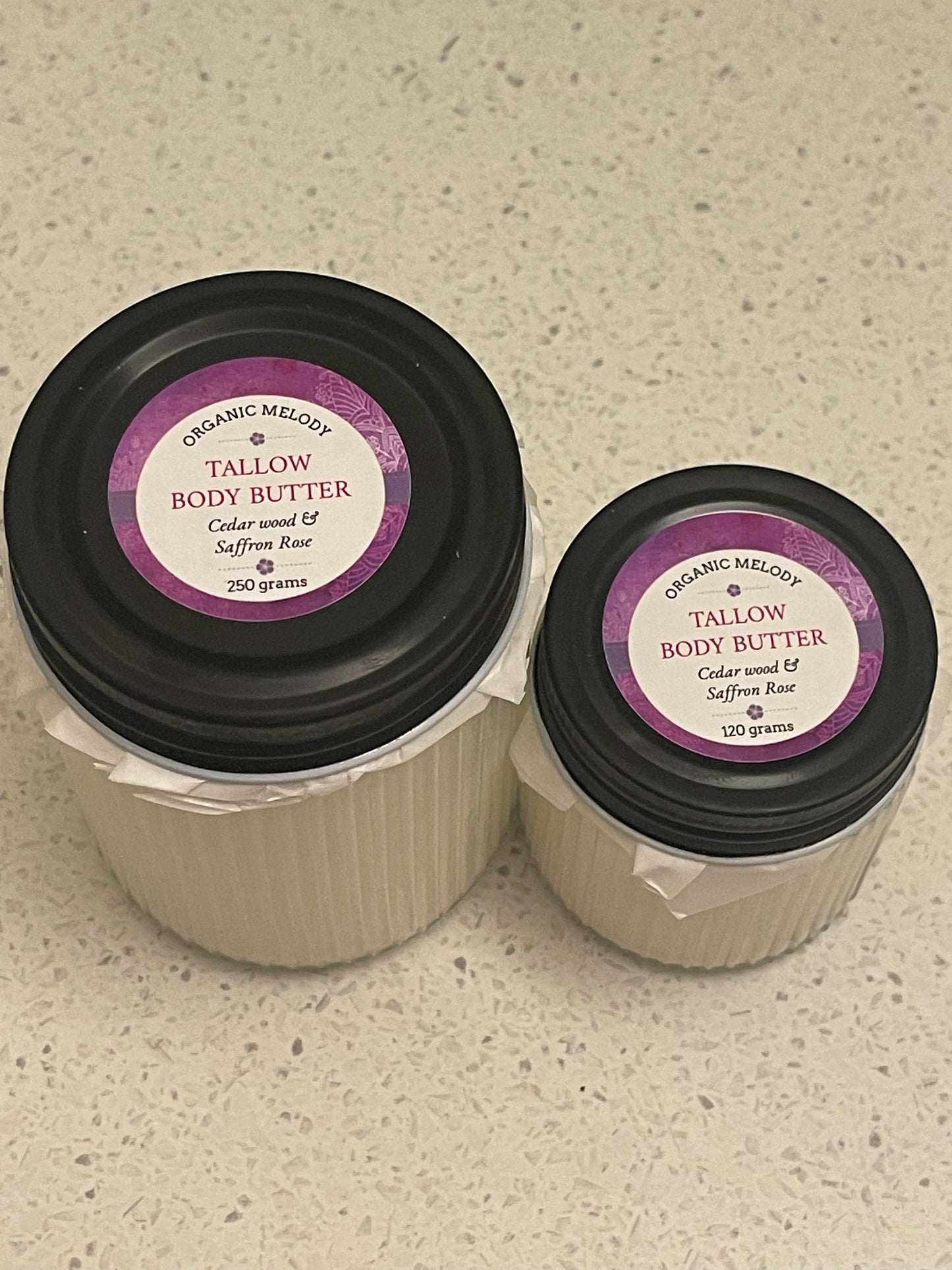 BODY BUTTER WITH TALLOW •CEDAR WOOD & SAFFRON ROSE 🌹 🪵