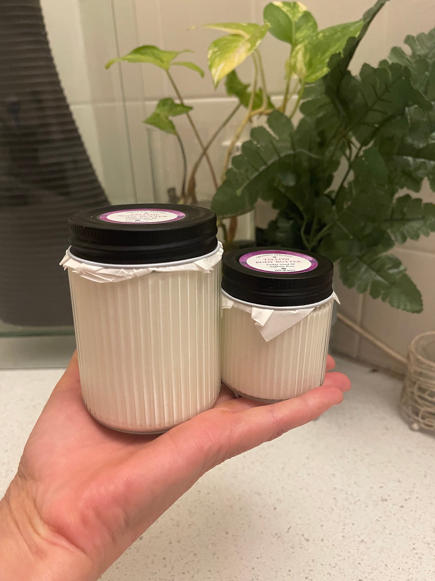 BODY BUTTER WITH TALLOW •CEDAR WOOD & SAFFRON ROSE 🌹 🪵