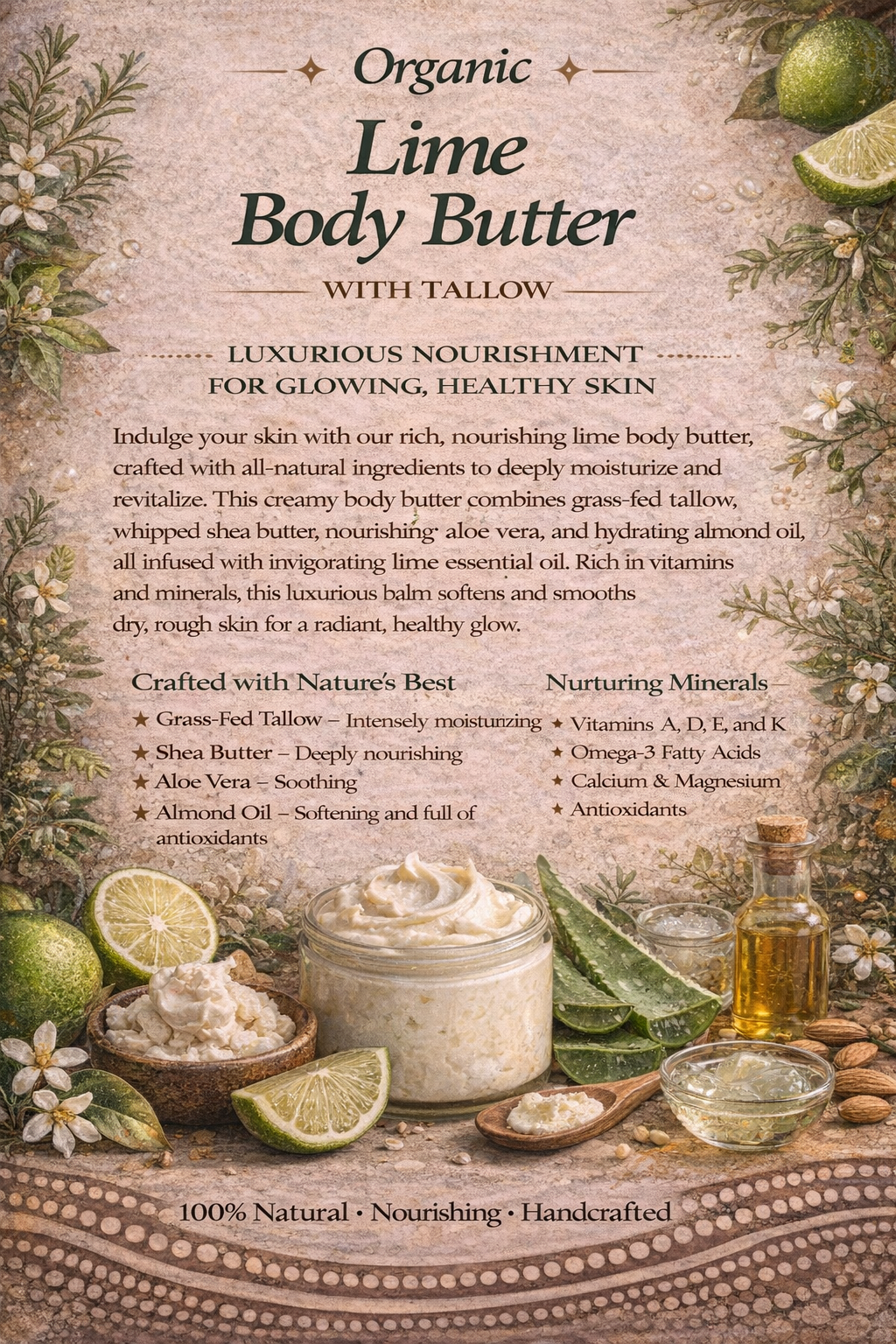 BODYBUTTER WITH TALLOW •LIME 🍋‍🟩