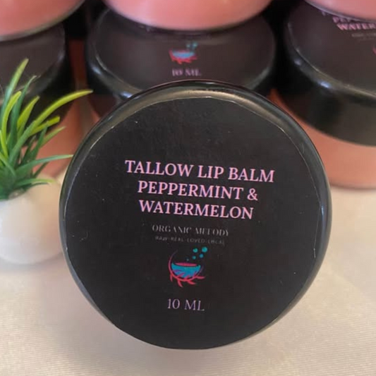 Peppermint & Watermelon Tallow Lip Balm